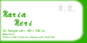 maria meri business card