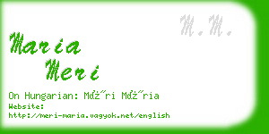 maria meri business card